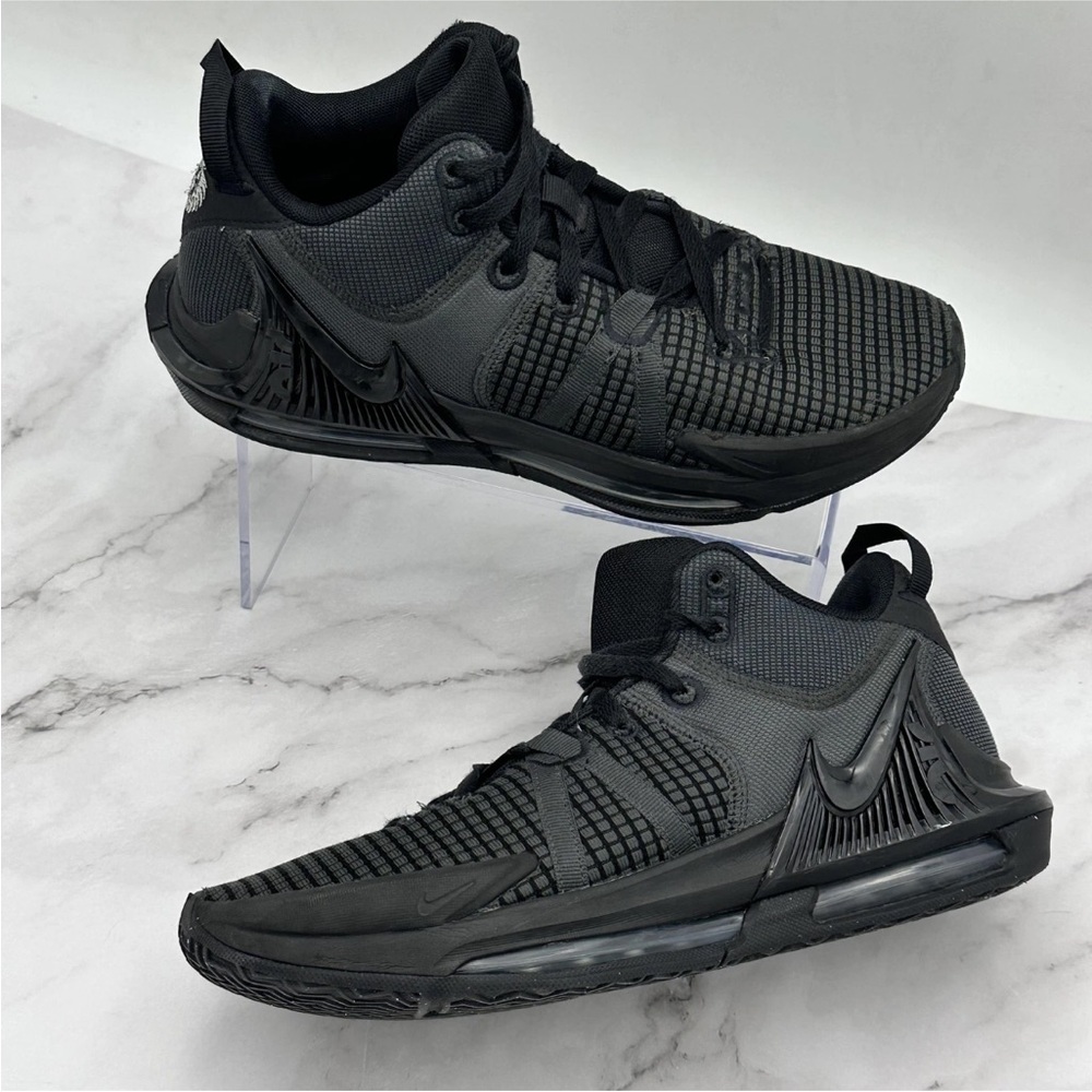 Nike LeBron Witness 7 Shoes Mens Size 9 Black Mid Top Basketball DM1123-004